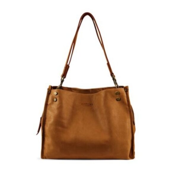 American Leather Co. Handbags - American Leather Co. Lenox Satchel - Cafe Latte, Genuine Leather Handbag for Wom
